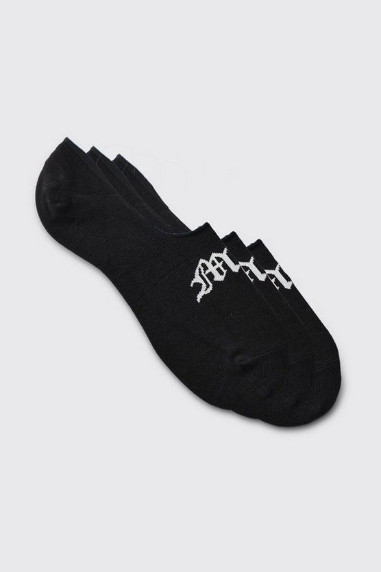 3er-Pack unsichtbare Gothic Man Socken