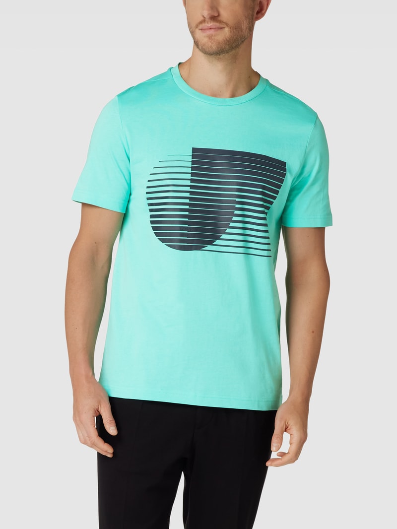 T-Shirt mit Motiv-Print Modell 'Tee 6' in hellgrün