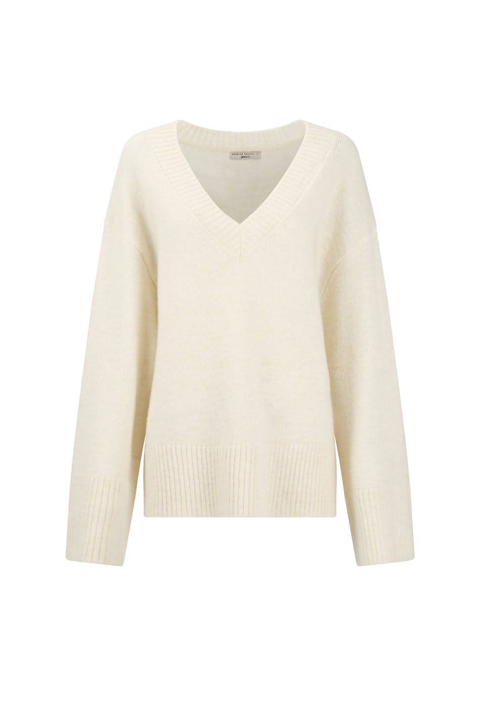 V-neck knitted sweater