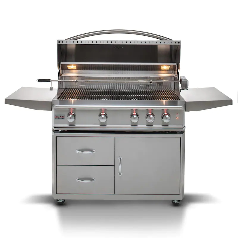 Blaze Professional LUX 44-Inch 4-Burner Propane Gas Grill With Rear Infrared Burner - BLZ-4PRO-LP