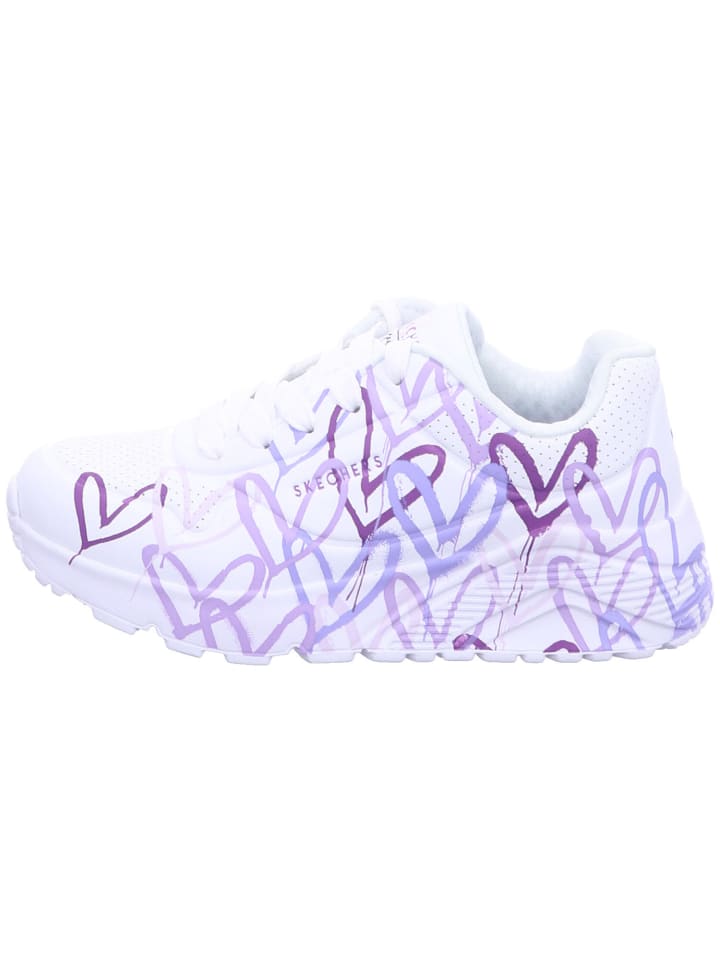 Skechers Mädchen Halbschuhe UNO LITE - SPREAD THE LOVE in Weiß günstig kaufen