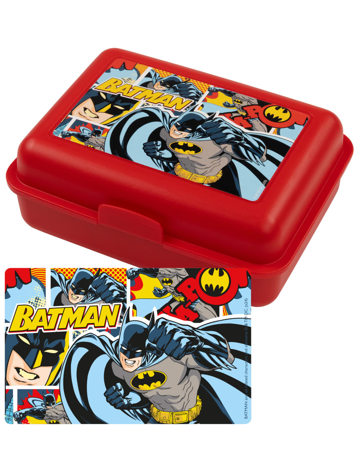 Batman DC Comics Batman Brotdose Comic Lunchbox Butterbrotdose Trennwand in rot günstig kaufen onesize