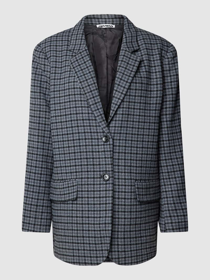 Blazer mit Gitterkaro Modell 'CASUAL CHECK' in dunkelgrau