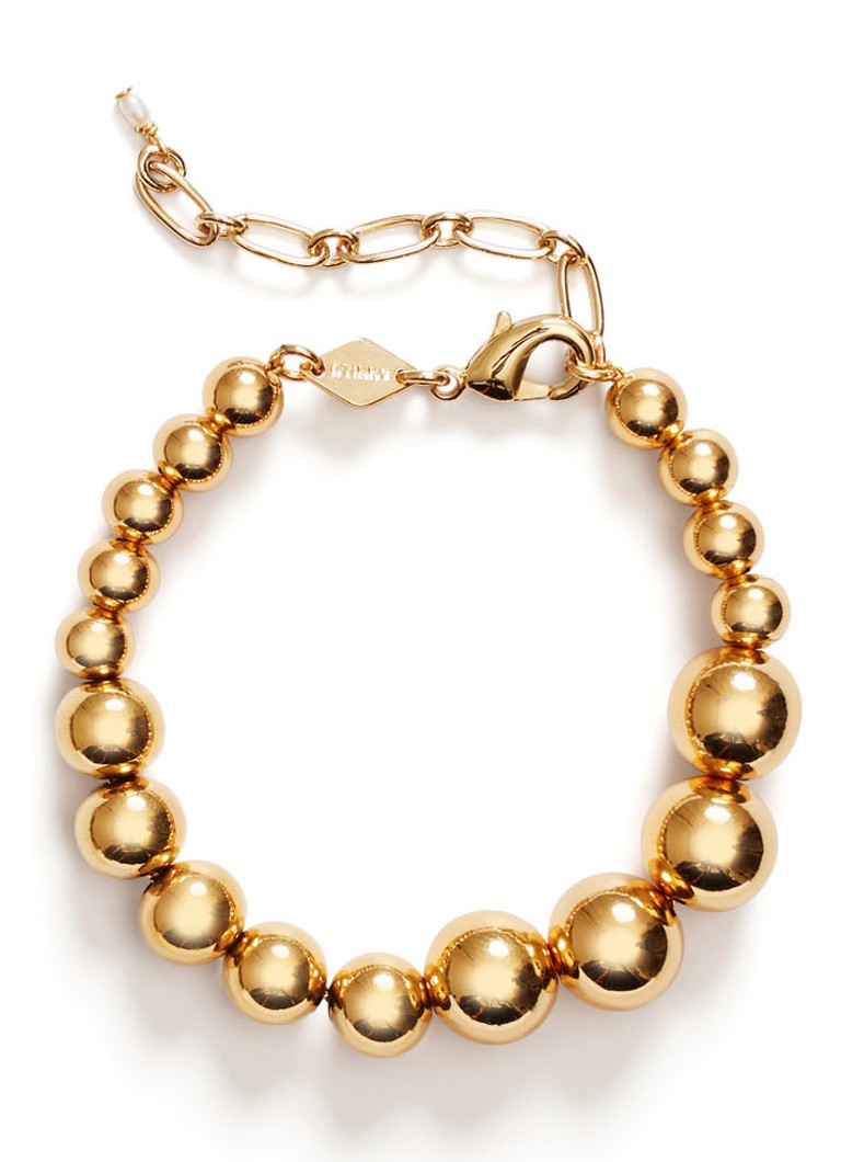 ANNI LU Goldie beaded bracelet gold plated