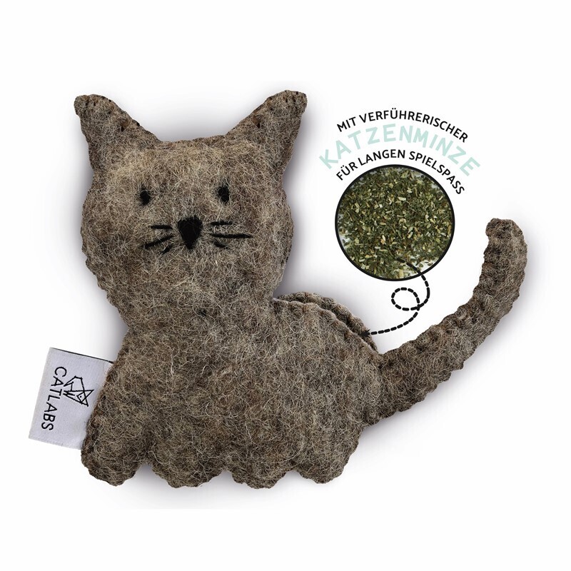 Catlab Baldrian & Catnipspielzeug Catlab S Katzenspielzeug braune Katze mit Katzenminze