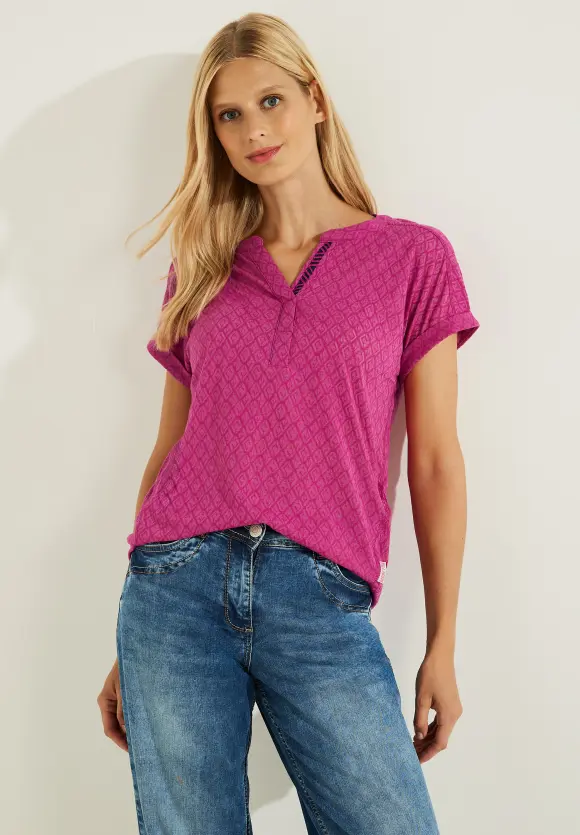 CECIL T-Shirt in Ausbrenner-Optik