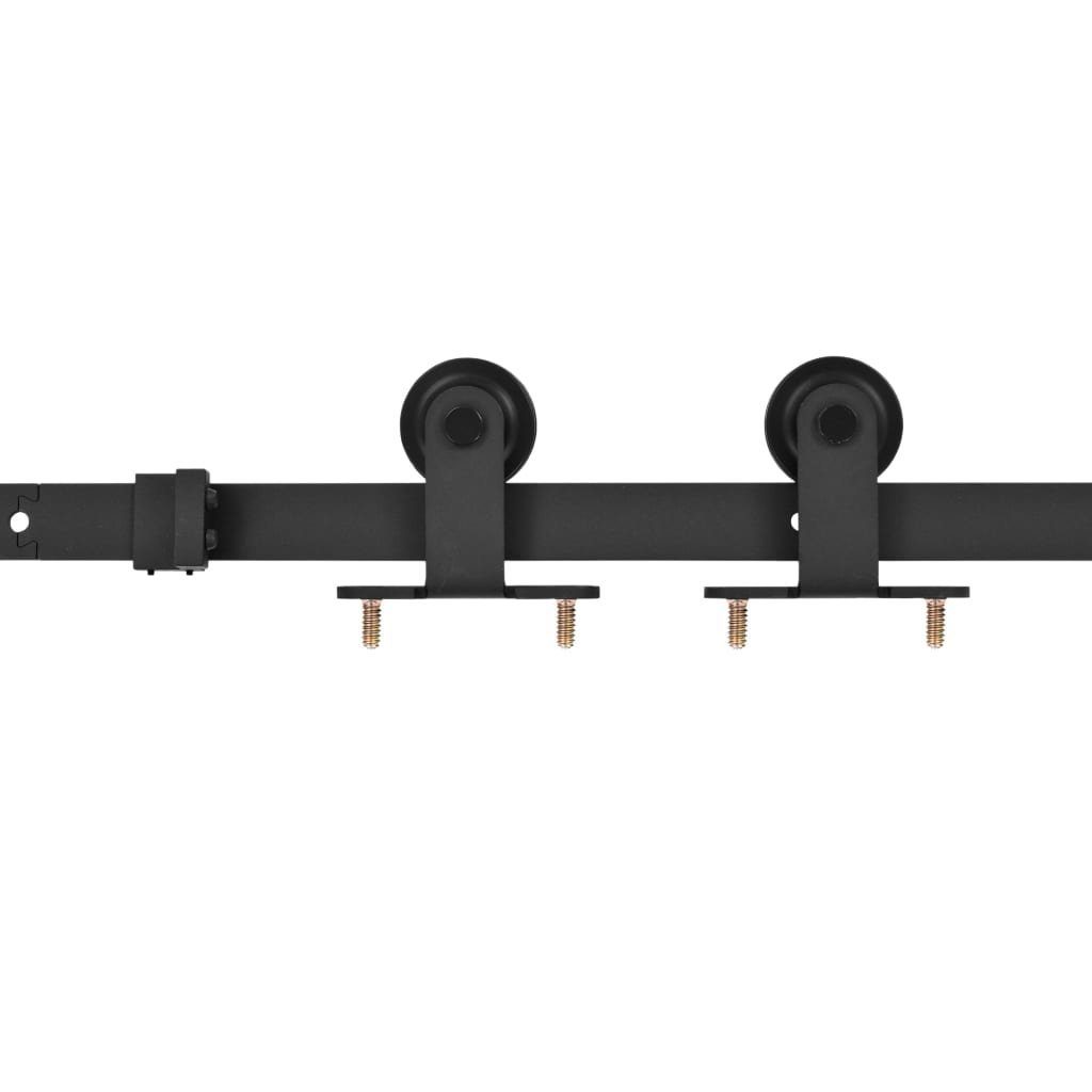 vidaXL Haustür Schiebetür mit Beschlag 102,5x205 cm ESG-Glas & Aluminium (1-St)
