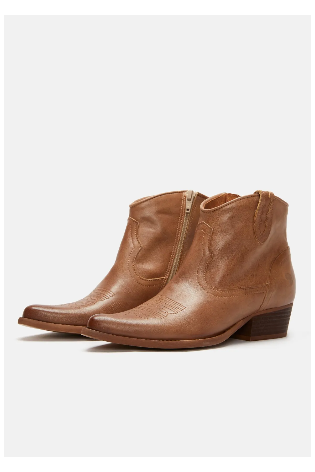 Felmini  Stiefelette - Braun - Blockabsatz