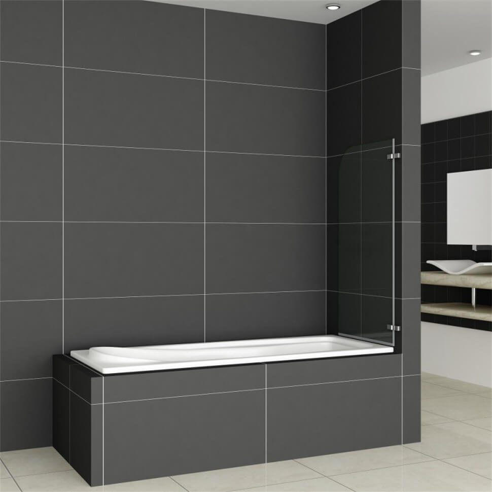 duschspa Badewannenaufsatz 5mm Badewannenaufsatz Duschwand Glaswand Duschabtrennung Dusche, Einscheibensicherheitsglas, Sicherheitsglas, (Set), Breite 80cm, Höhe 140cm, Glas
