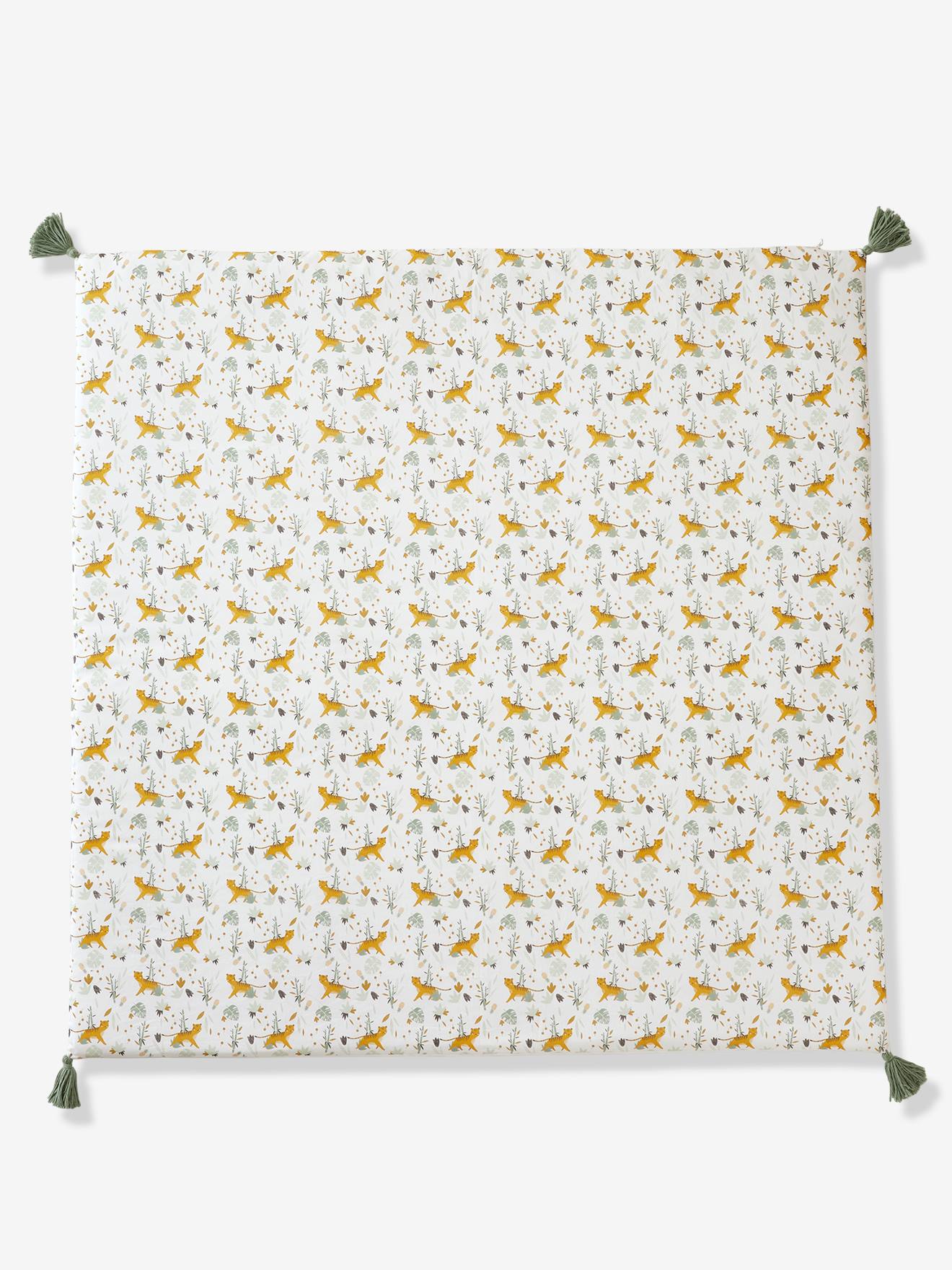 Tapis photo bébé personnalisable HANOÏ écru / multicolore
