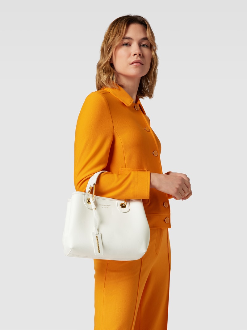 Handtasche mit Label-Details in weiß