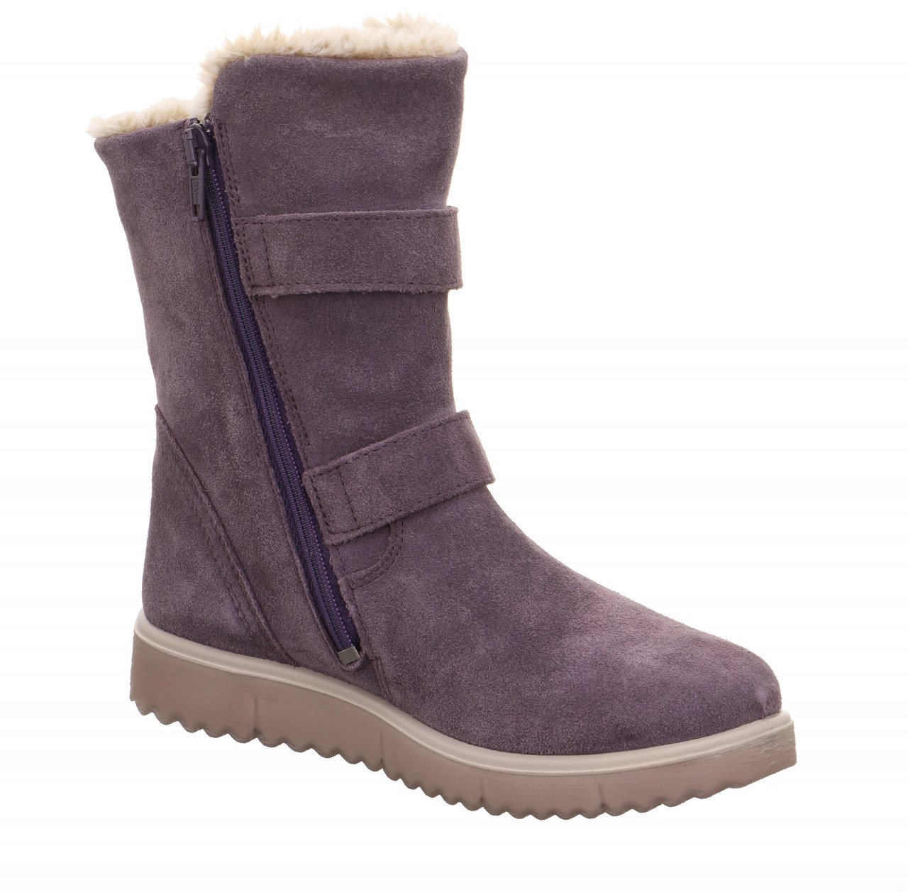 LORA - Lila Stiefel mit Reißverschluss