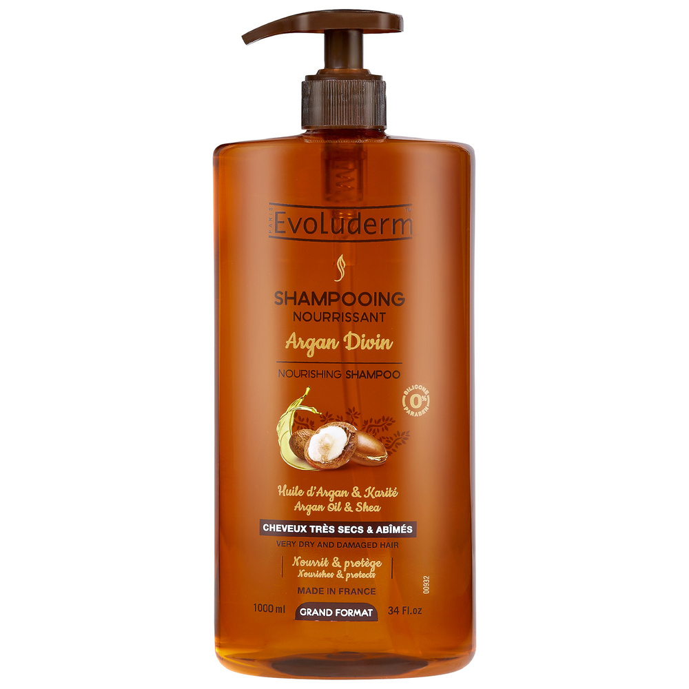 evoluderm Argan Divin Shampoing Nourrissant - 1000 ml