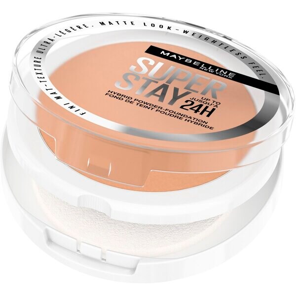 Base em pó híbrida Maybelline New York SuperStay Up To 24HR 48, 9g, como visto no TikTok.