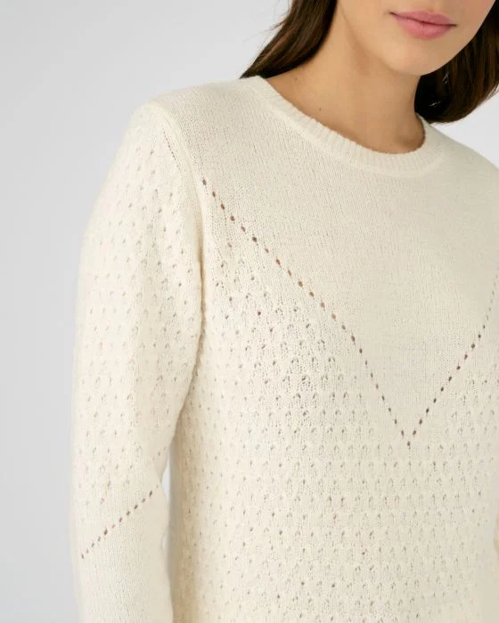 Pull maille ajourée et point fantaisie Thermolactyl