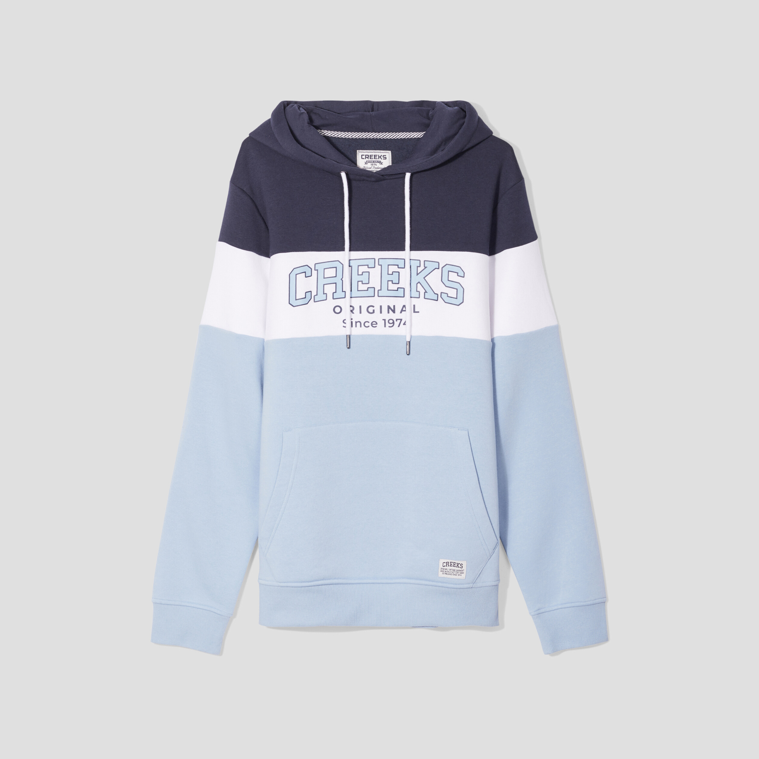 Sweat à capuche hoodie Creeks bleu ciel homme | La Halle