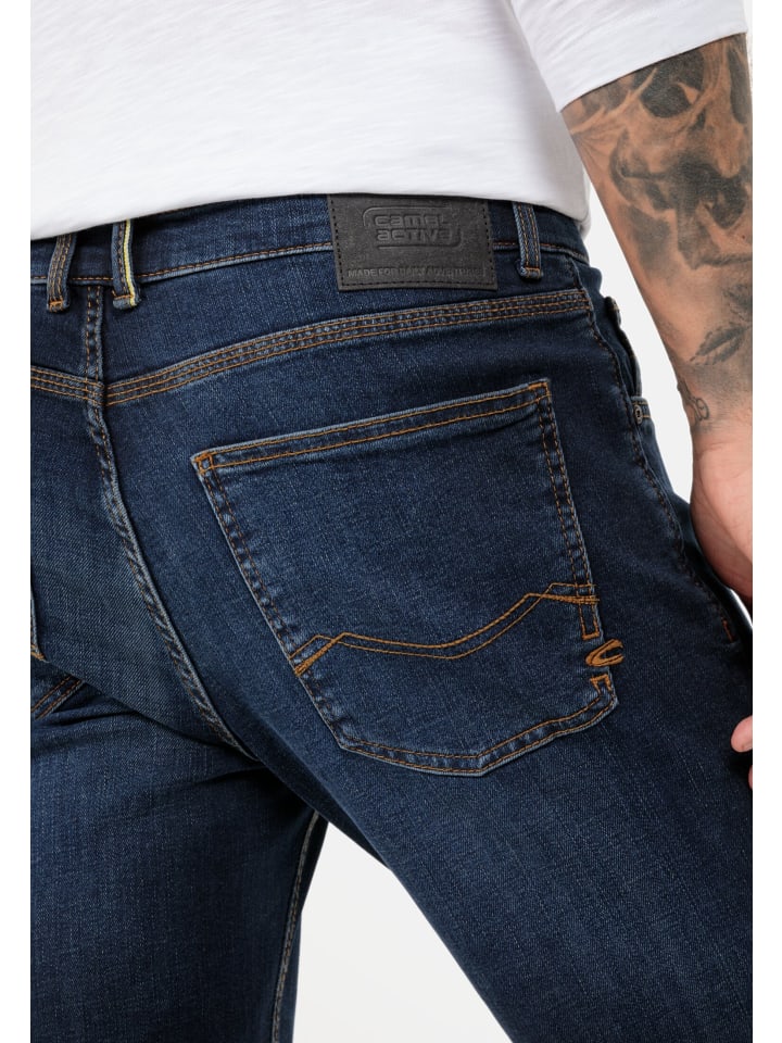 Camel Active Relaxed Fit 5-Pocket Jeans in Blau günstig kaufen