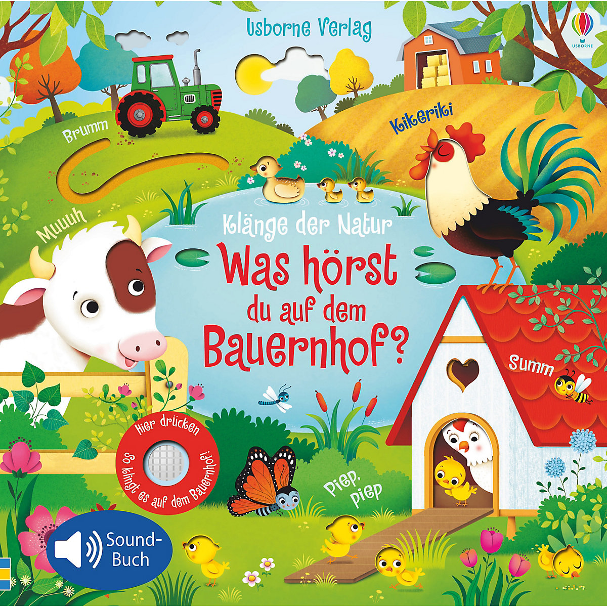 Klänge der Natur: Was hörst du auf dem Bauernhof, Soundbuch mit Tiergeräuschen