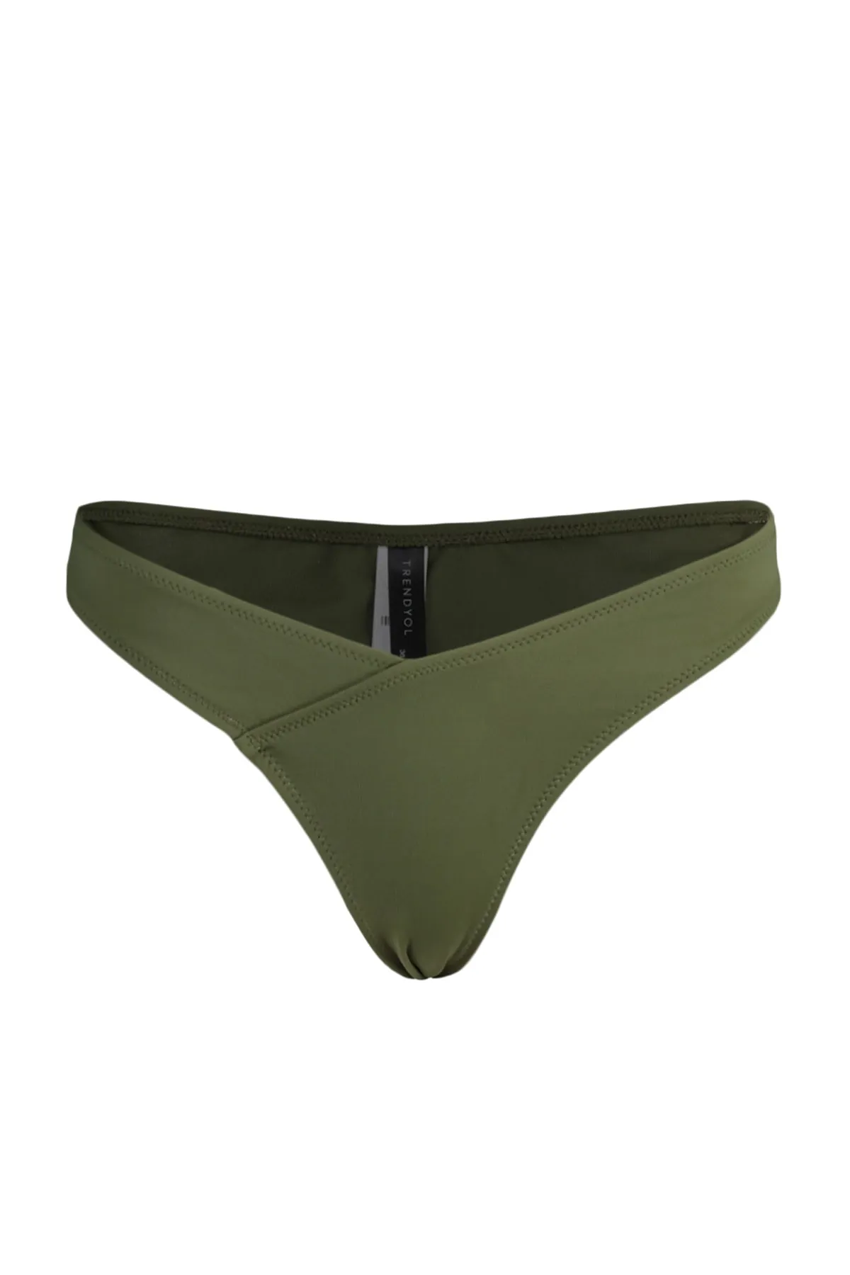 Trendyol Collection  Khakifarbene, reguläre Bikinihose mit V-Ausschnitt TBESS22BA0024