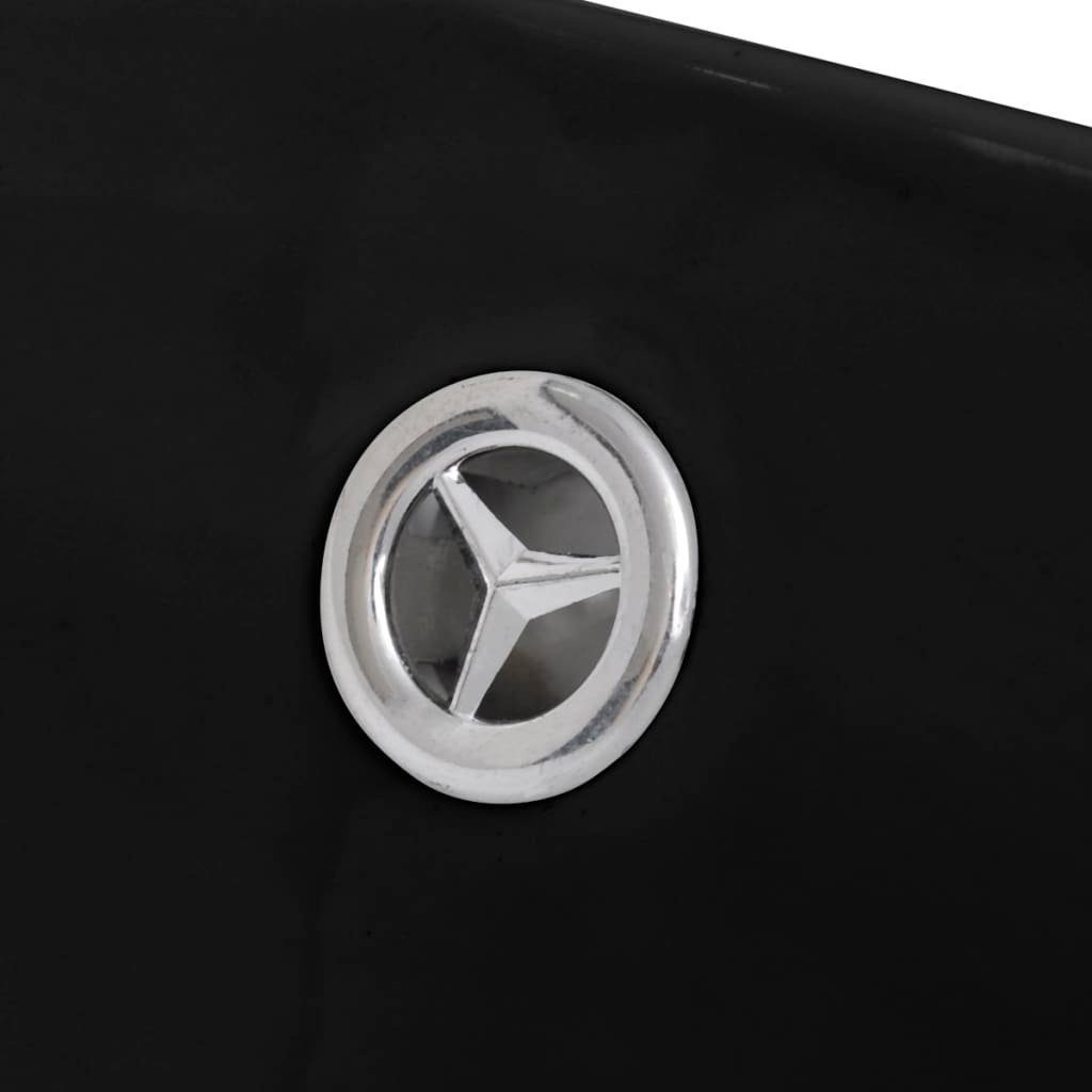 vidaXL Waschbecken Luxuriöses Keramik Waschbecken Oval Schwarz