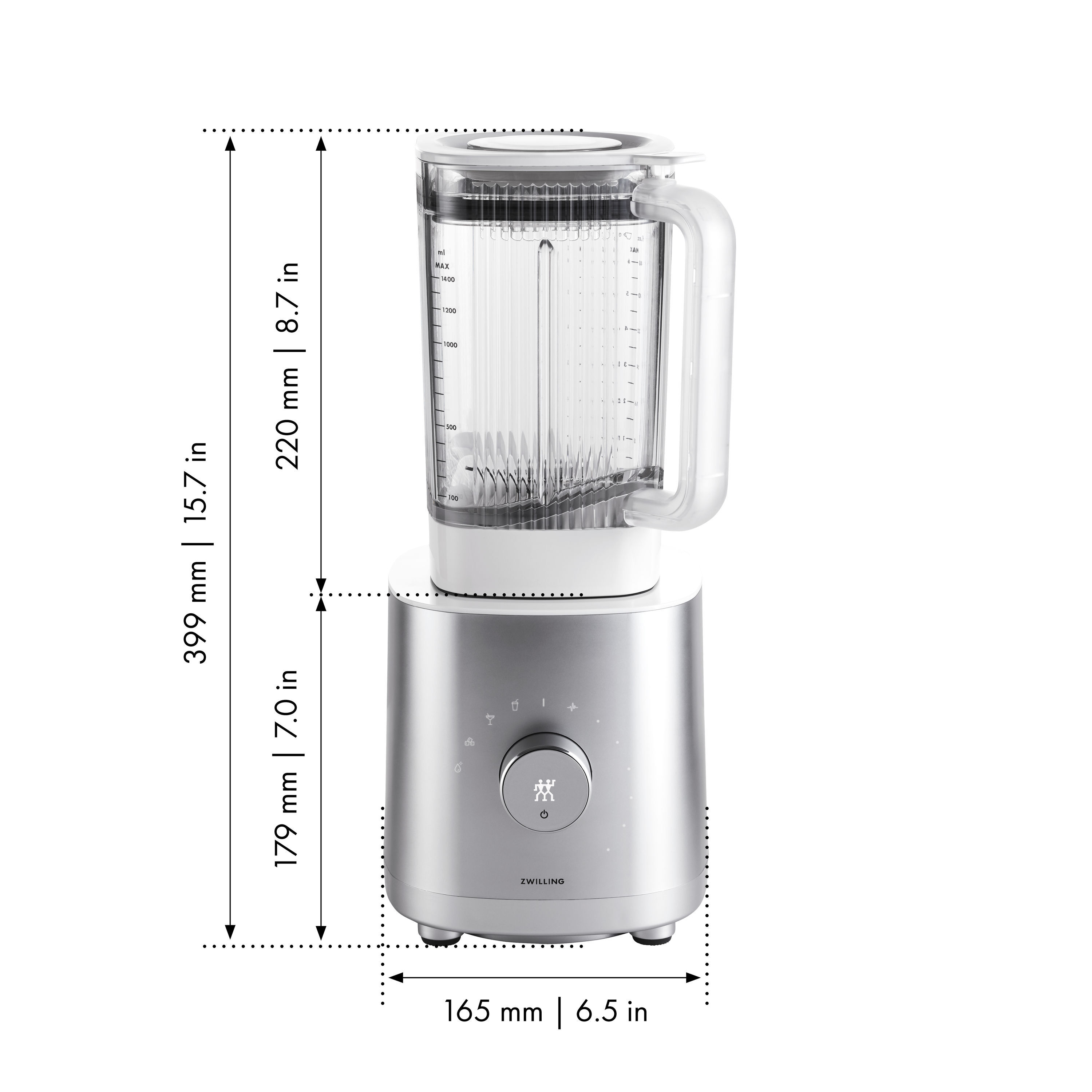 Standmixer Universal, AC Motor, Silber