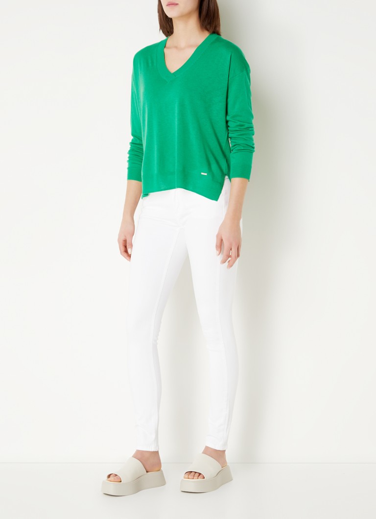 Blugi Cinque Cisun cu talie medie, skinny fit, de culoare spălată
