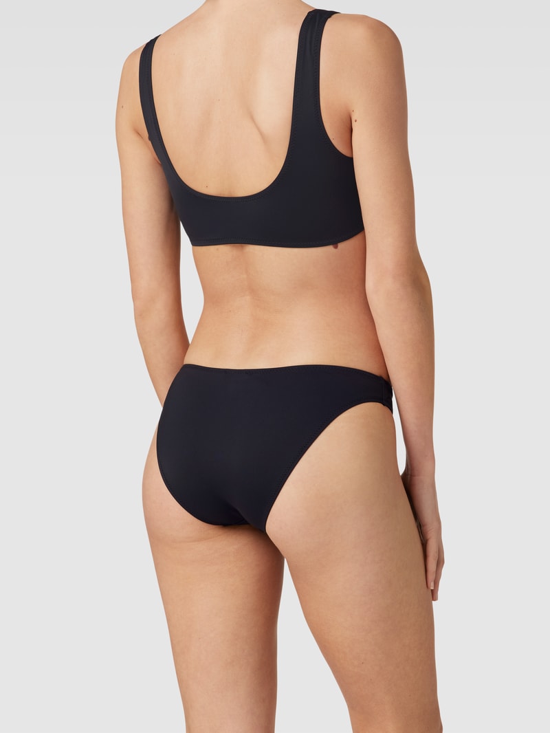 Bikini-Hose mit Label-Stitching Modell 'BLAKE SCOOP HIPSTER' in schwarz
