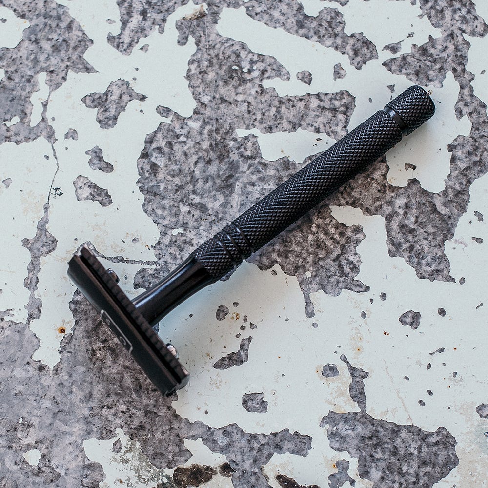 SOBER Rasierhobel XXL Edelstahl schwarz matt