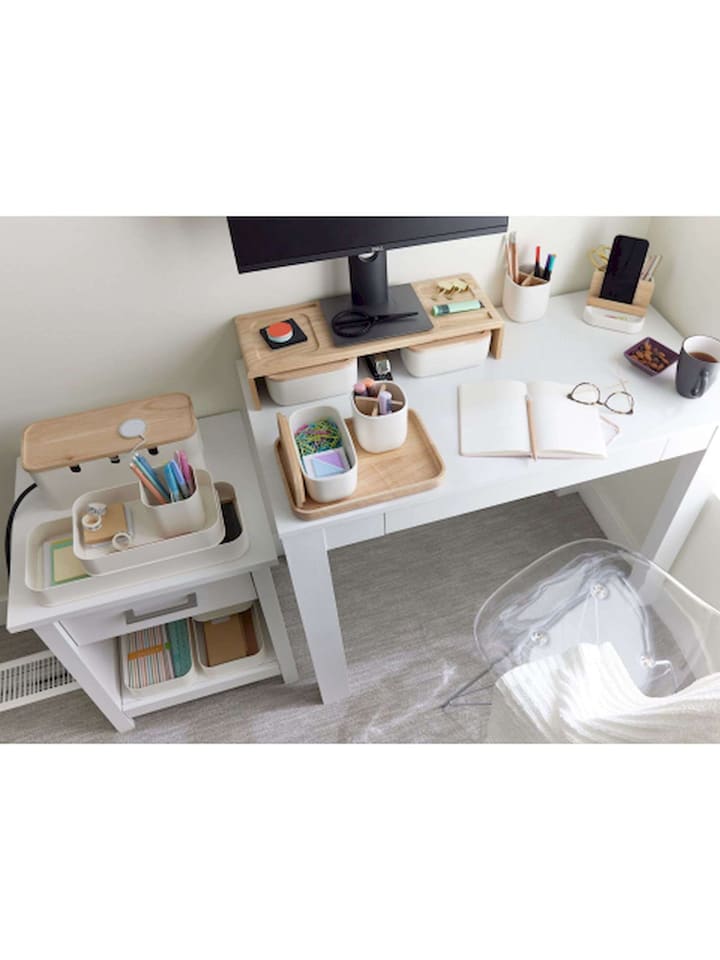 Idesign Schreibtisch-Organizer ''EcoOffice'' in Hellbraun - (B)54,6 x (H)10,8 x (T)19 cm günstig kaufen onesize