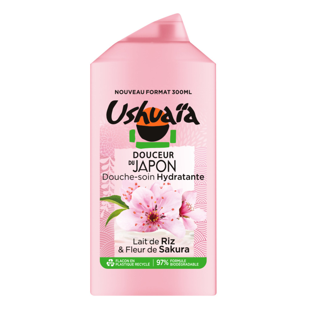 ushuaïa Ushuaïa Douche Soin Lait de Riz & Fleurde Sakura 300ML Douche Soin Lait de Riz & Fleur de Sakura