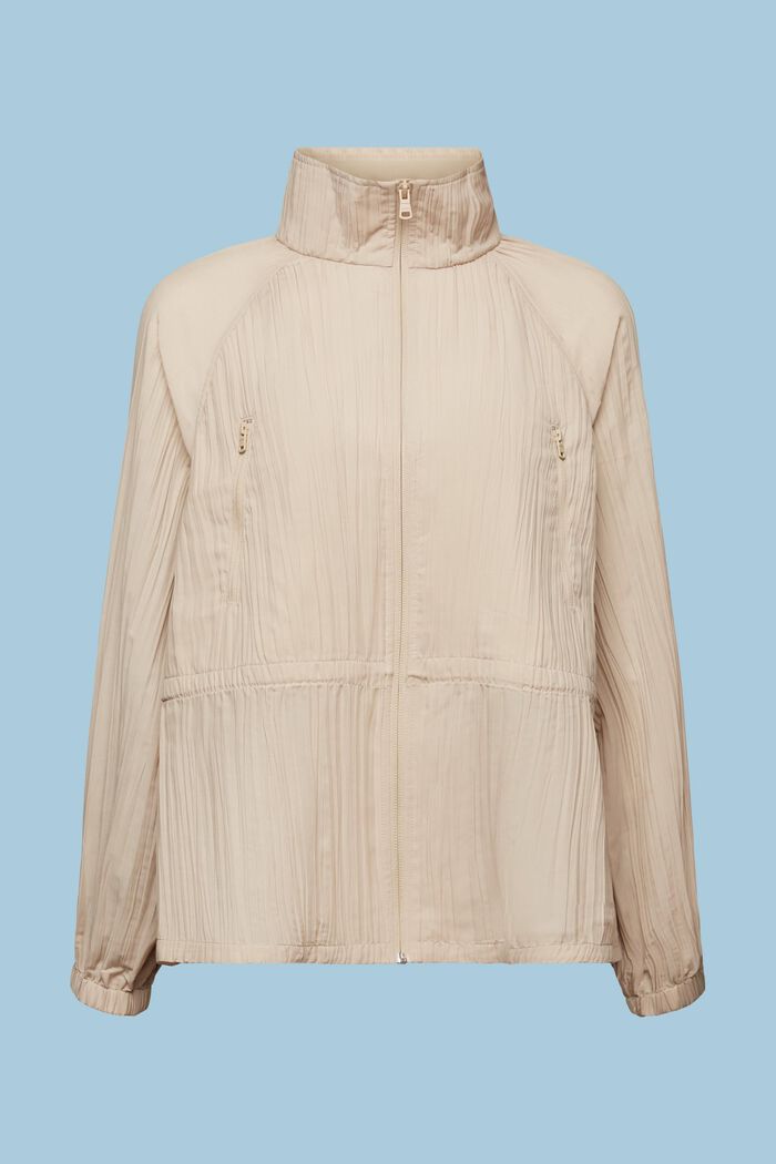 Plissierte Jacke mit Stehkragen