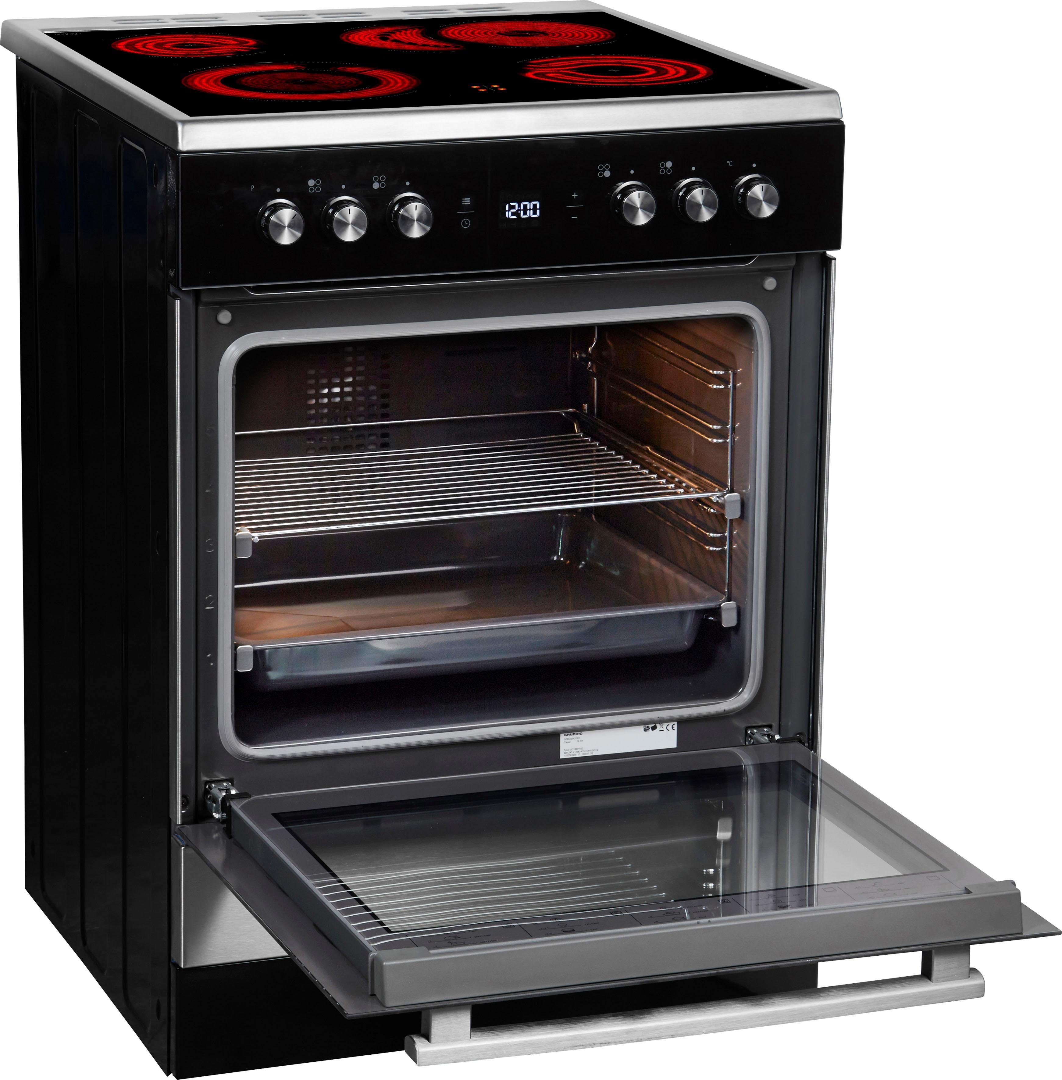 Grundig Elektro-Standherd GFBM23420, mit Backauszug, mit Tastensperre
