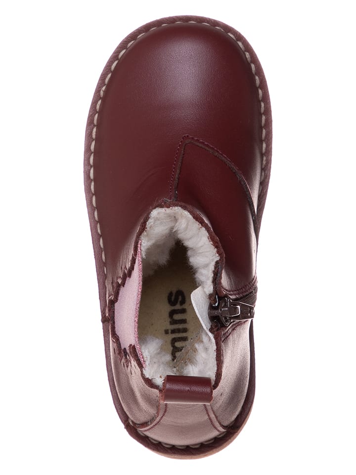kmins Leder-Chelsea-Boots in Bordeaux günstig kaufen
