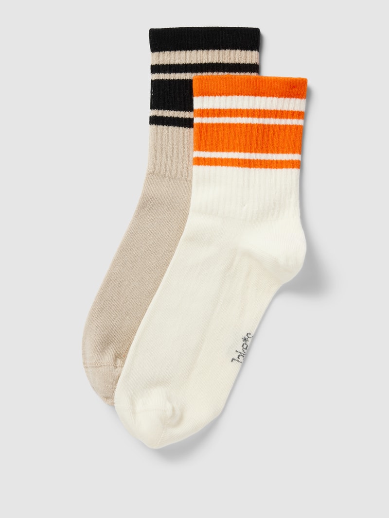 Socken im unifarbenen Design im 2er-Pack in orange