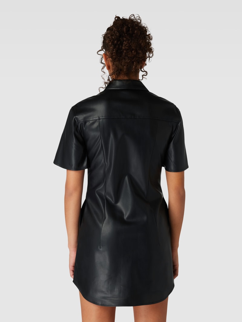 Minikleid in Leder-Optik in black