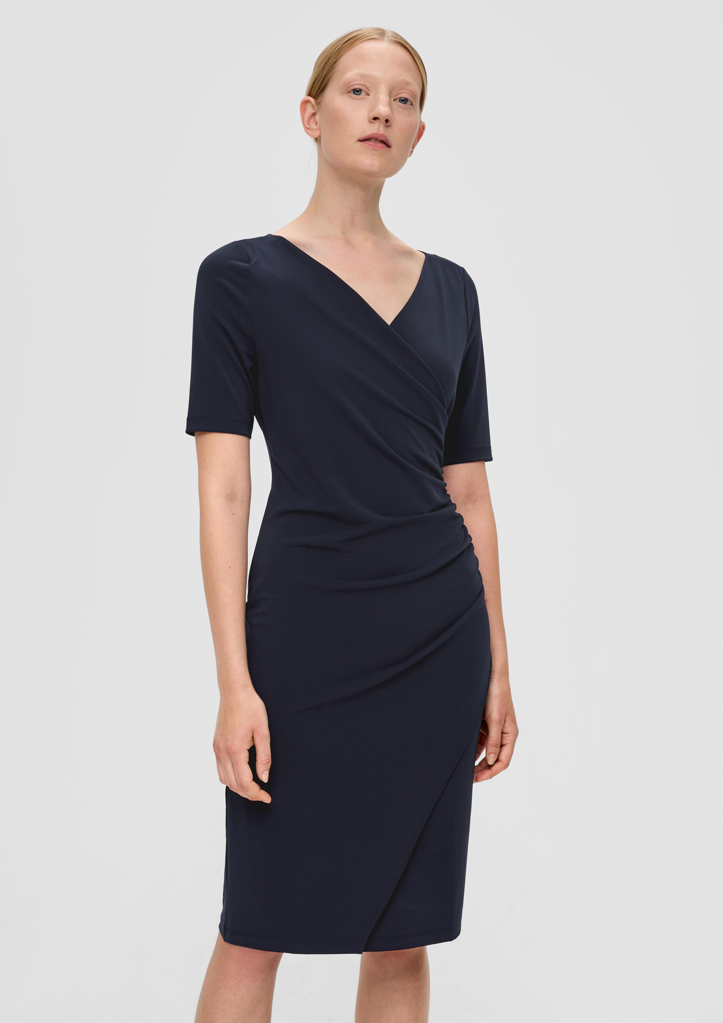 Gerafftes Kleid in Wickel-Optik  2145133-5959