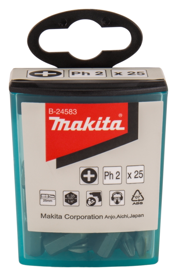 Makita Tillbehör B-24583 Skruvbits PH2x25mm 25 delar