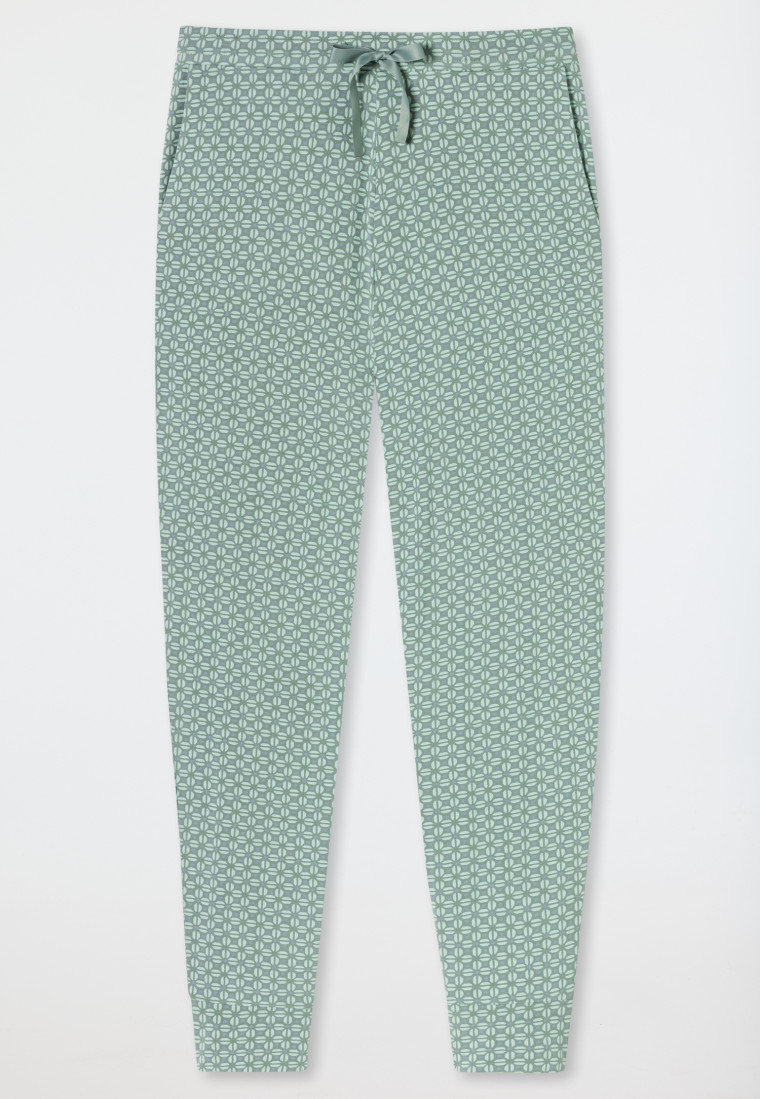 Hose lang Bündchen multicolor floral gemustert - Mix+Relax