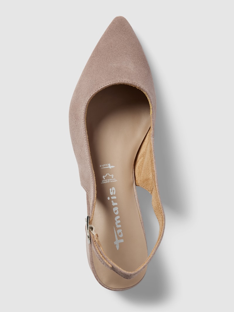 Pumps mit spitzer Form in taupe