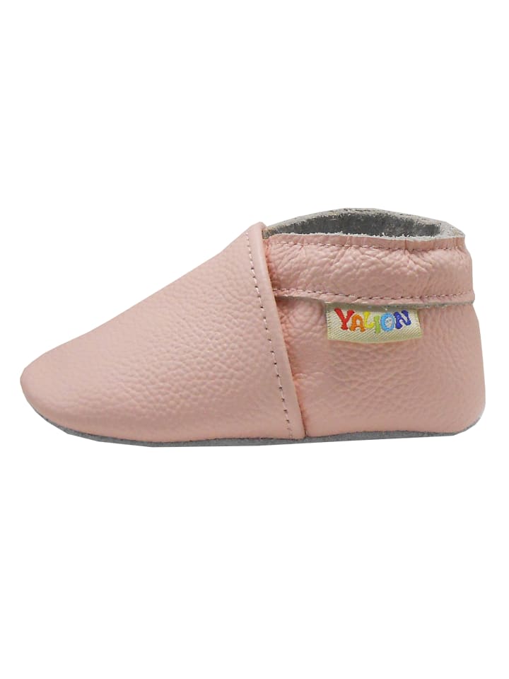 Yalion Leder-Krabbelschuhe in Pink günstig kaufen