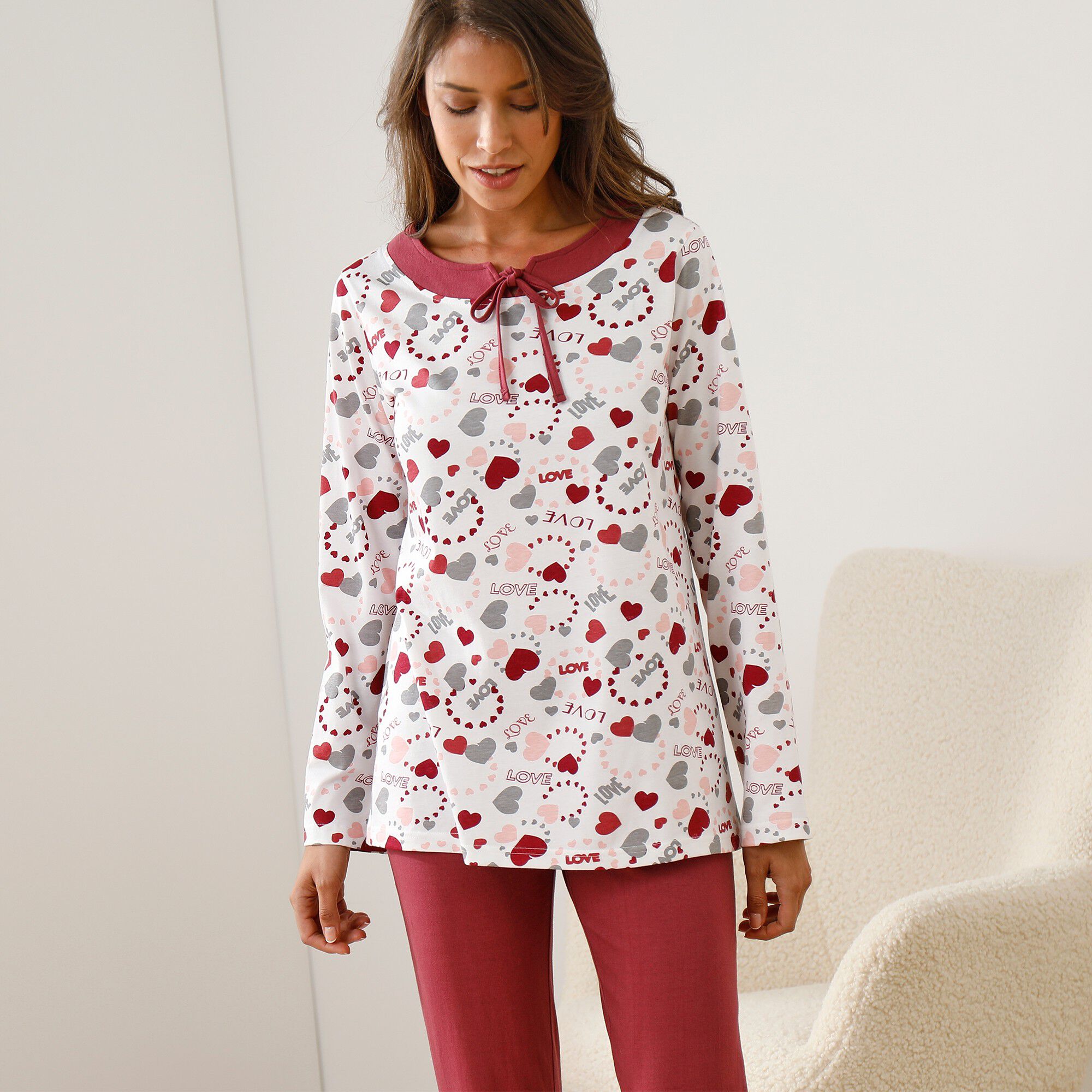 Pyjama femme imprimé 