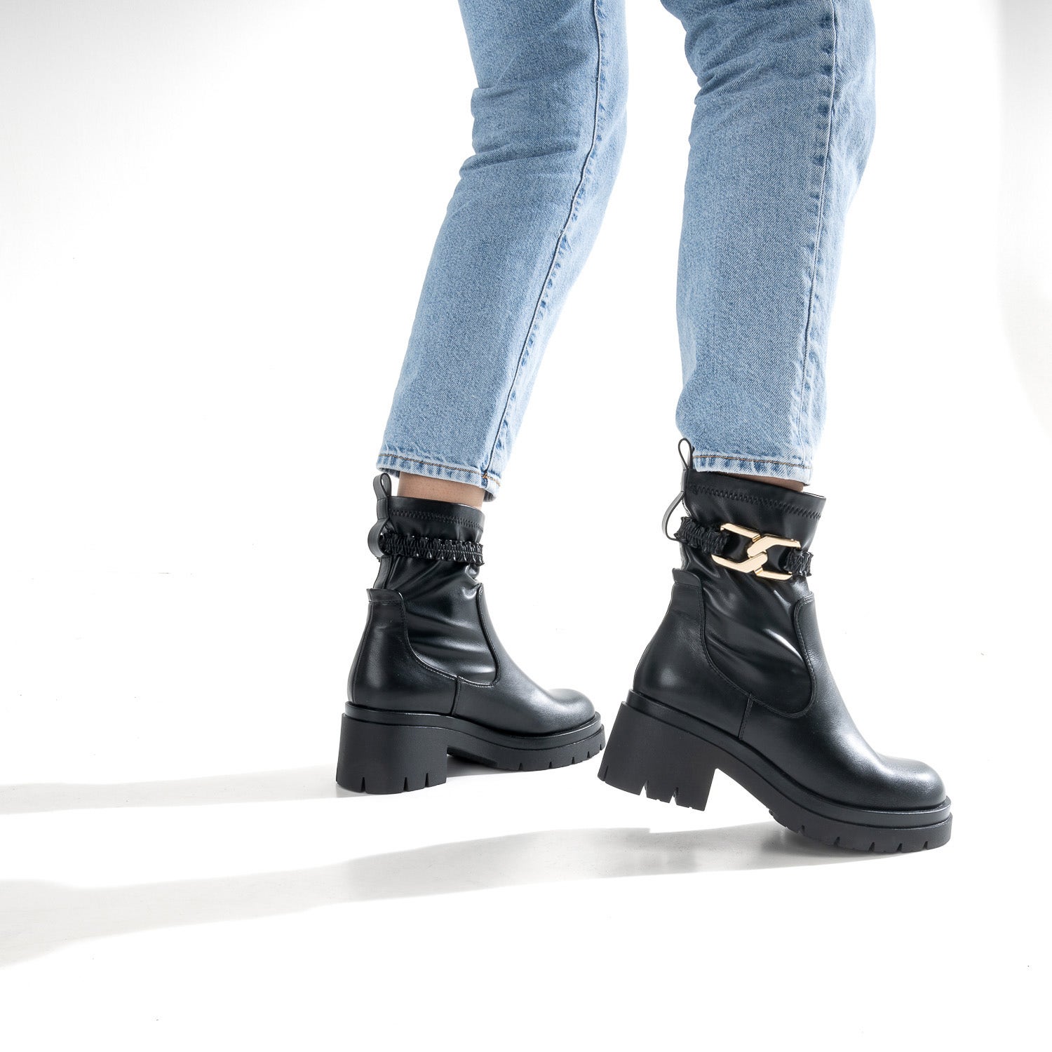 Boots TEXTO noir avec bride amovible
