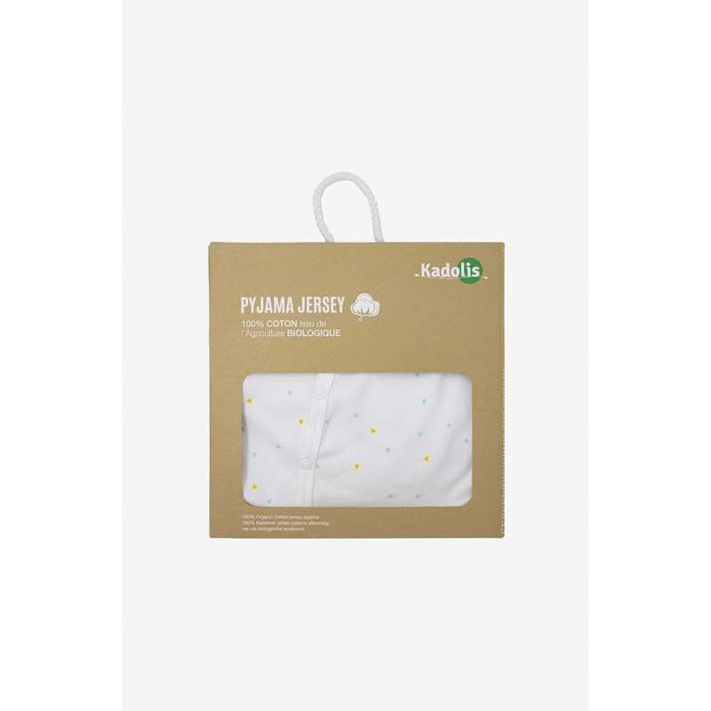 Pyjama bébé été Jersey Coton Bio motifs triangles