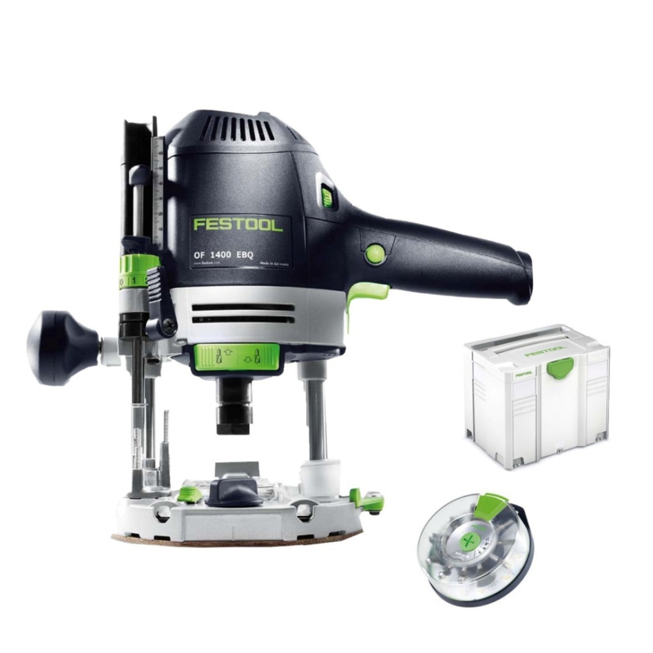 Festool 576540 OF 1400 EBQ-Plus machine à dégraisser les fours + Boîte de 8/10 boîtes de dégraissage