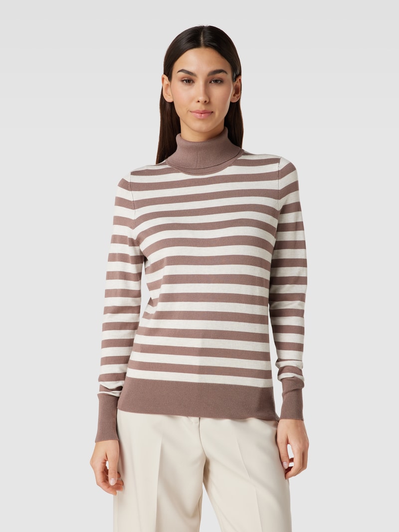 Longsleeve mit Rollkragen in taupe