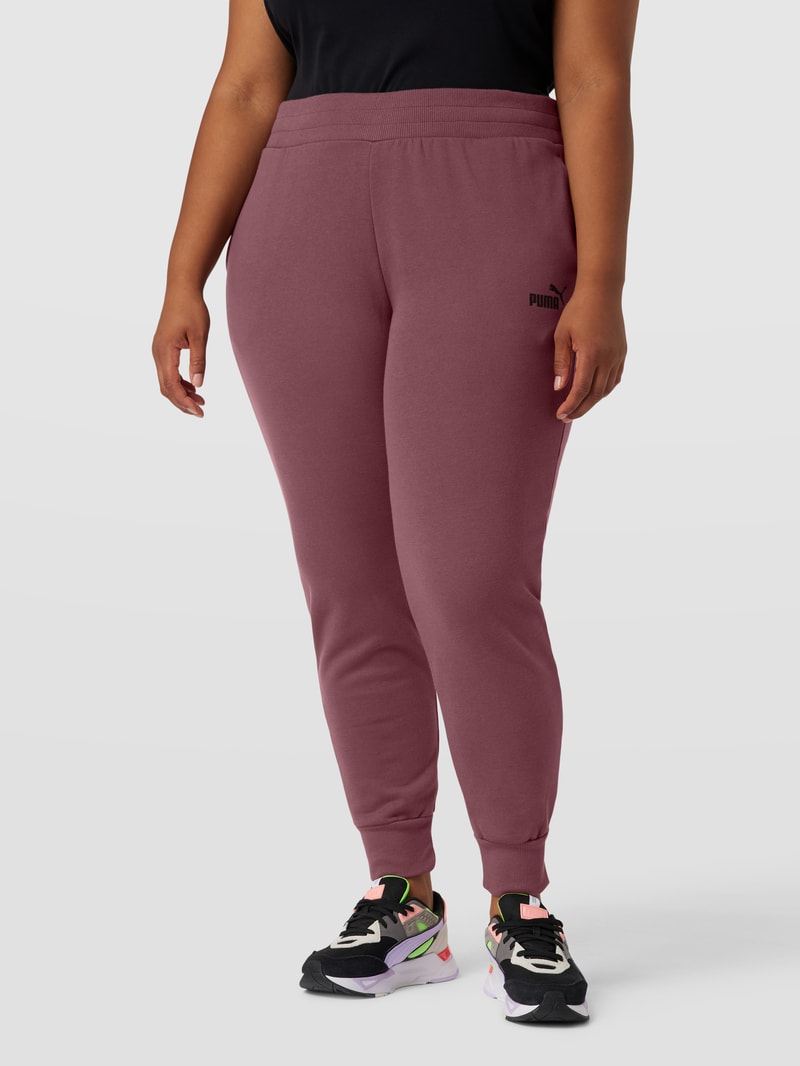 PLUS SIZE Sweatpants mit Label-Print in altrosa