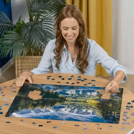 Puzzle 1000 Teile - Eibsee mit Wettersteingebirge und Zugspitze