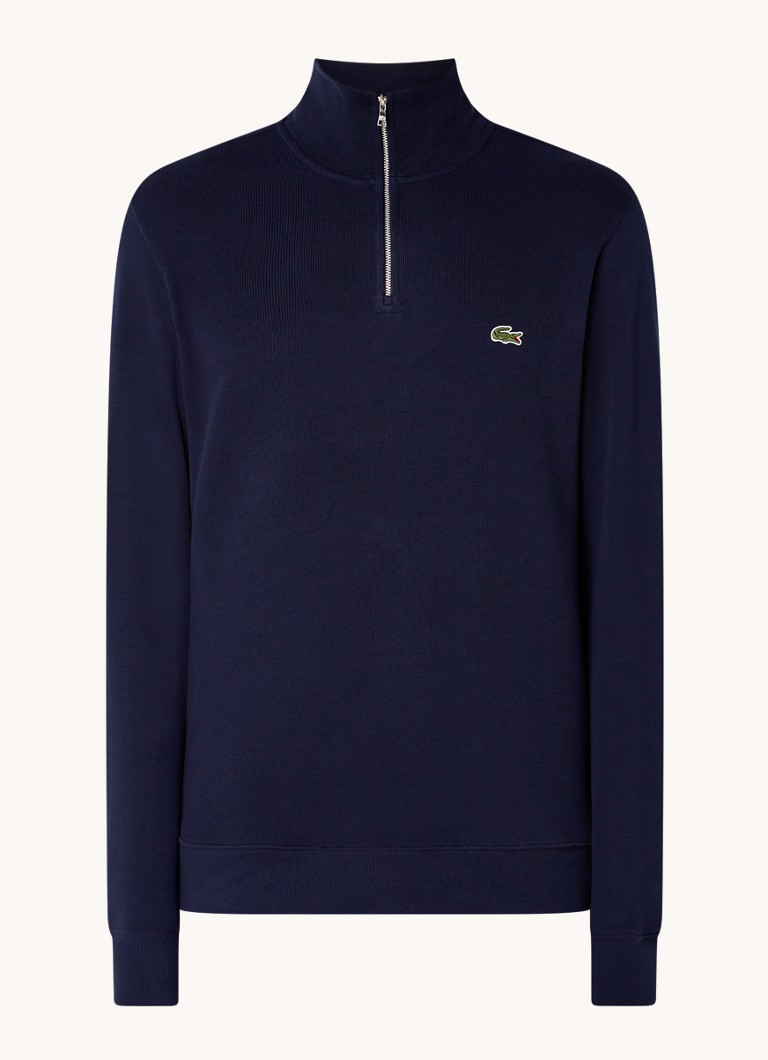 Lacoste Fine-knit pullover with half zip