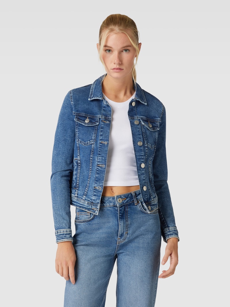 Jeansjacke mit Eingrifftaschen Modell 'TIA' in jeans