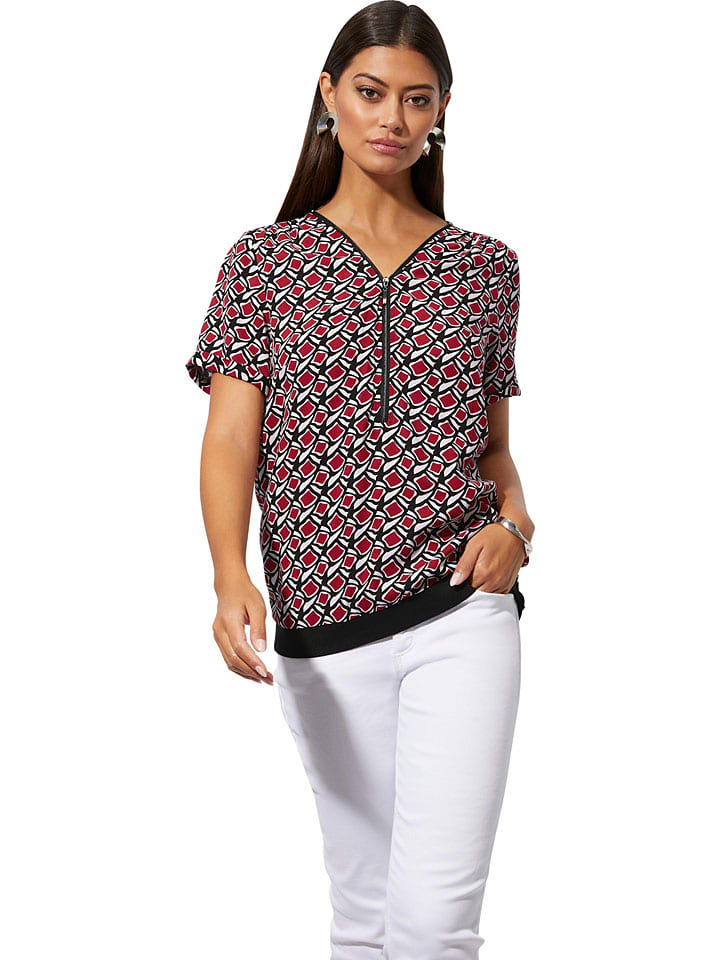 Heine Bluse in Rot/ Schwarz günstig kaufen